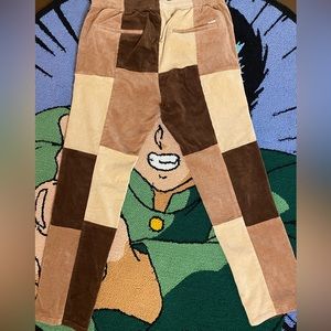 PacSun Brown Patchwork Corduroy Trouser Pants